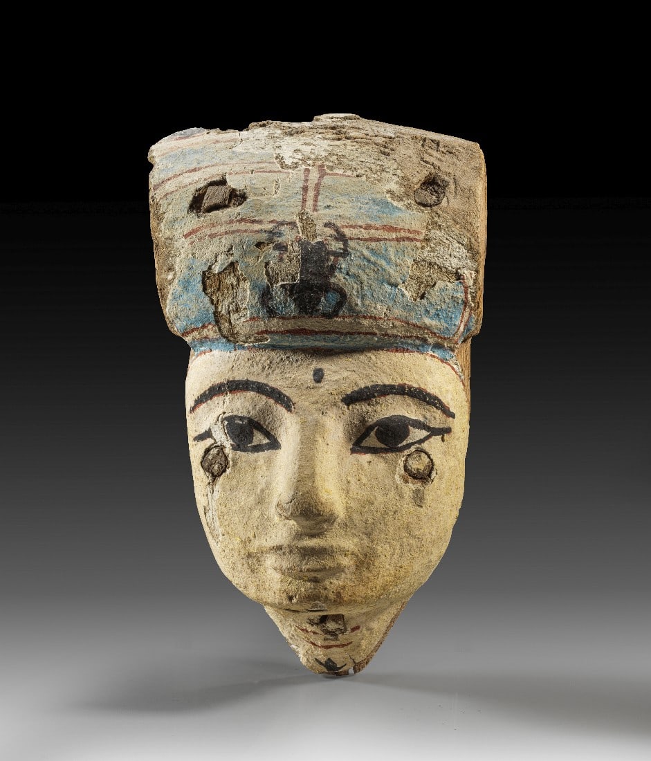 Kleine Mumienmaske von einem Holzsarkophag. (1 of 1)