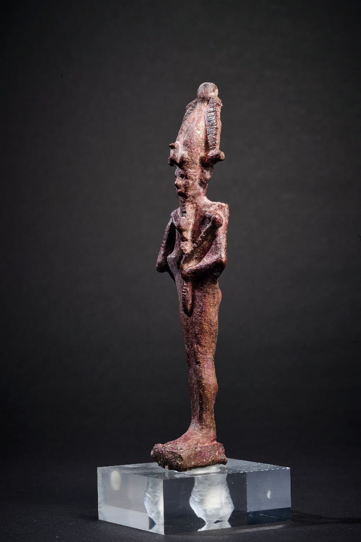 Bronzestatuette des Osiris. - 4