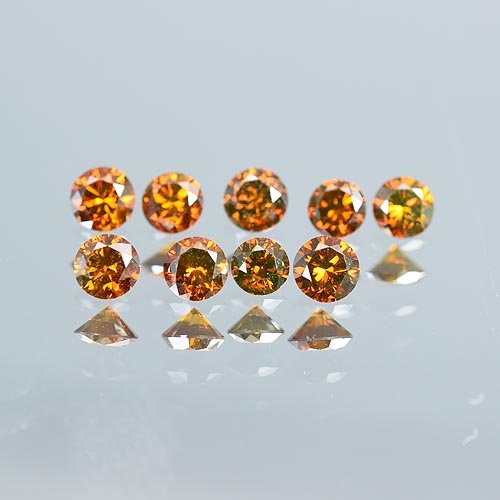 Beautiful Natural Diamond Lot 2.36 Cts Nice Orangy Red Color 9 Pcs  For Jewelry (1 of 4)