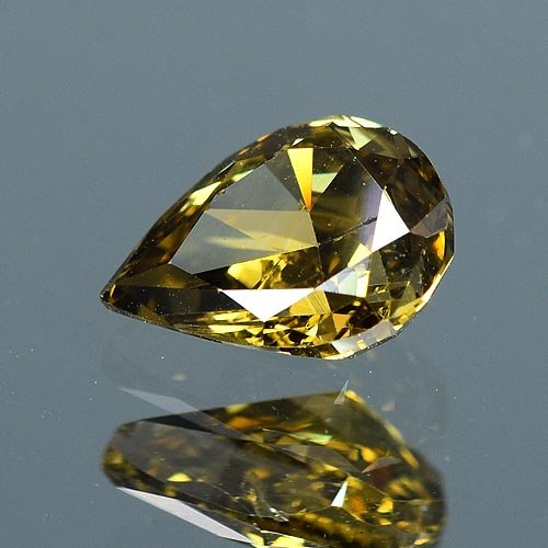 Fancy Color 100% Natural Diamond 1.00 cts Greenish Yellow Color Pear Cut (1 of 4)