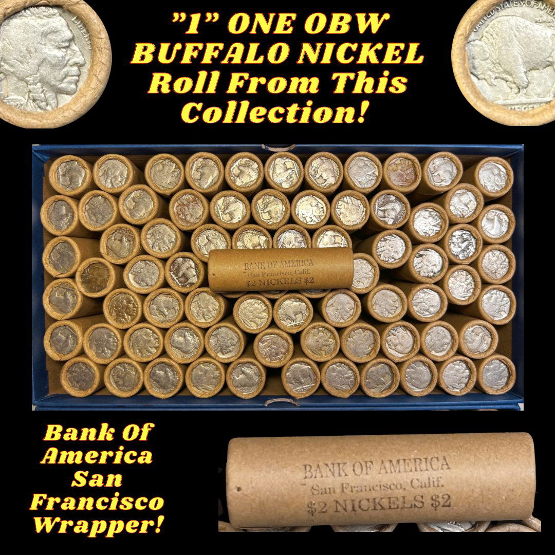 ONE Old Buffalo Nickel Roll San Francisco Wrap (1 of 1)