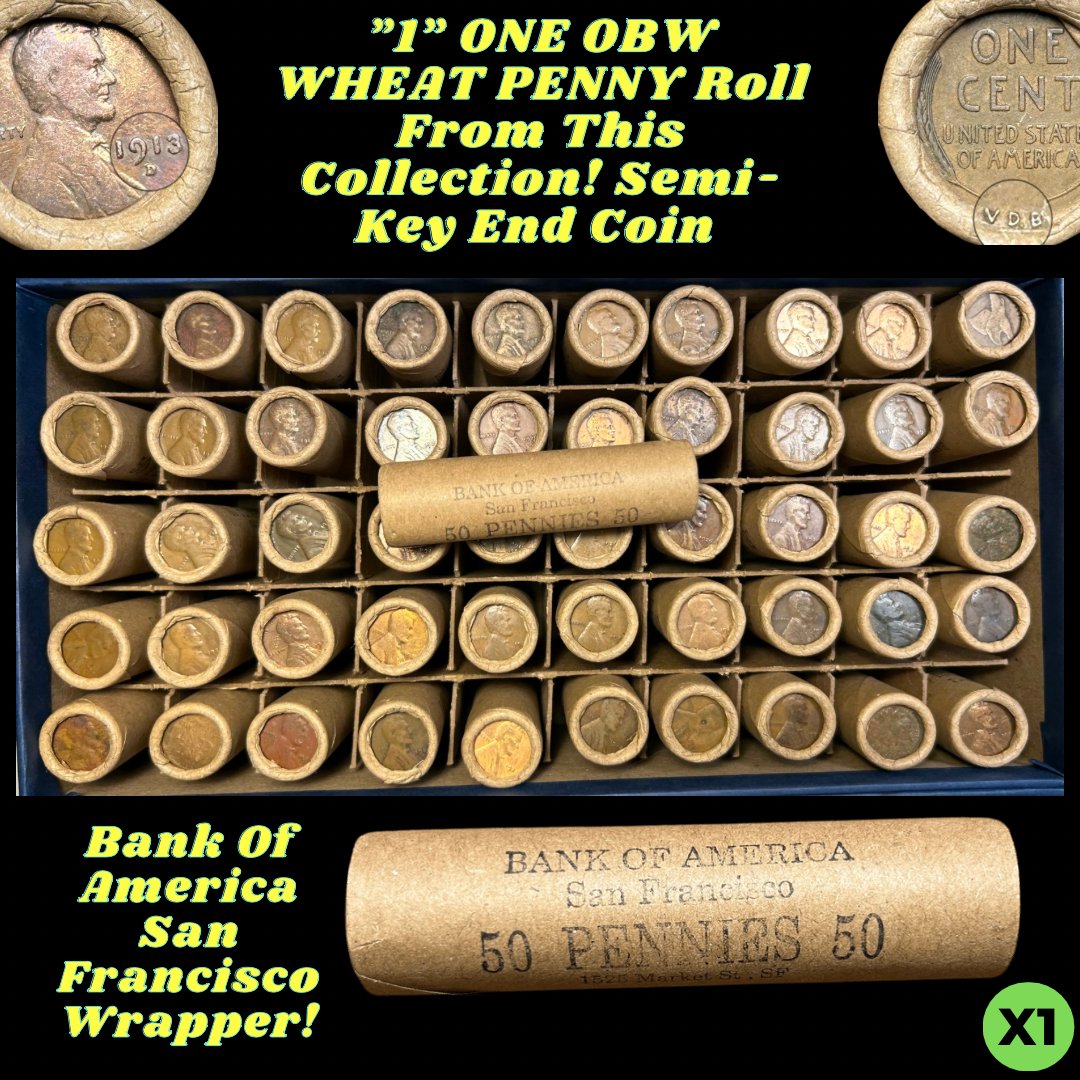 ONE Old Lincoln Wheat Cent Penny Roll Semi Key Date End Coin (1 of 1)