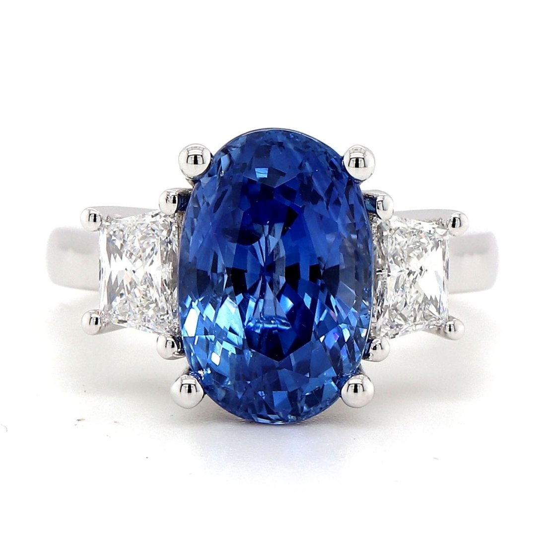 GIA 7.02 ct. Sapphire & Diamond Ring 18k (1 of 4)
