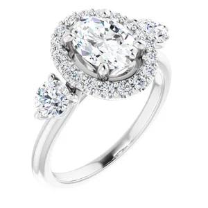GIA 1.46 ct. Natural Oval Diamond Engagement Ring 18K W/G (1 of 3)