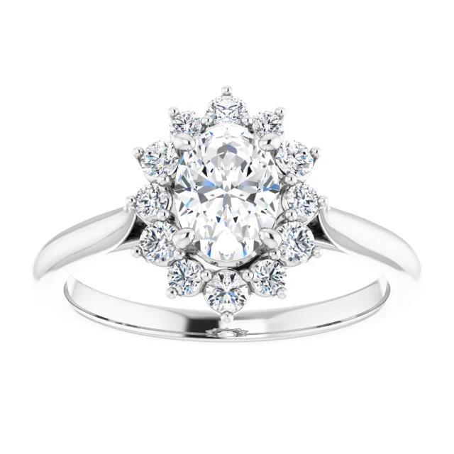 1.37 ct. Natural Diamond Bridal Ring 14K W/G (1 of 3)
