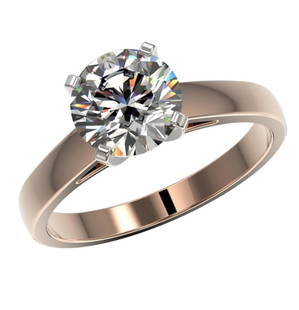 1.25 ct. Natural Round Diamond Solitaire Ring 14k Rose Gold: 1.25 ct. Natural Round Diamond Solitaire Ring set in solid 14k Rose Gold 2.23 Grams. Current Size 7.0 Can be resized before shipping upon request. Diamond Clarity VS-2 / VS-1 Color H - I. :Treatment N