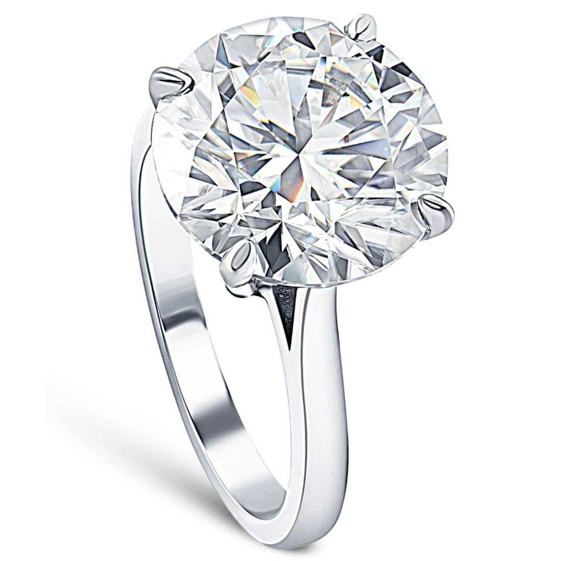 6.00 ct. Moissanite Solitaire Engagement Ring in 10k White Gold (1 of 3)