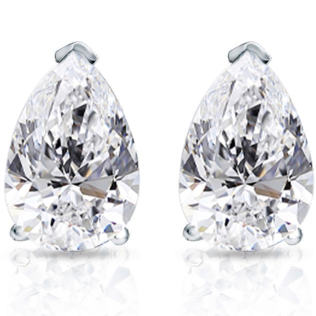 2.00 ct. Lab Grown Diamond Earrings in 14k White Gold (G-H, VS) (1 of 2)