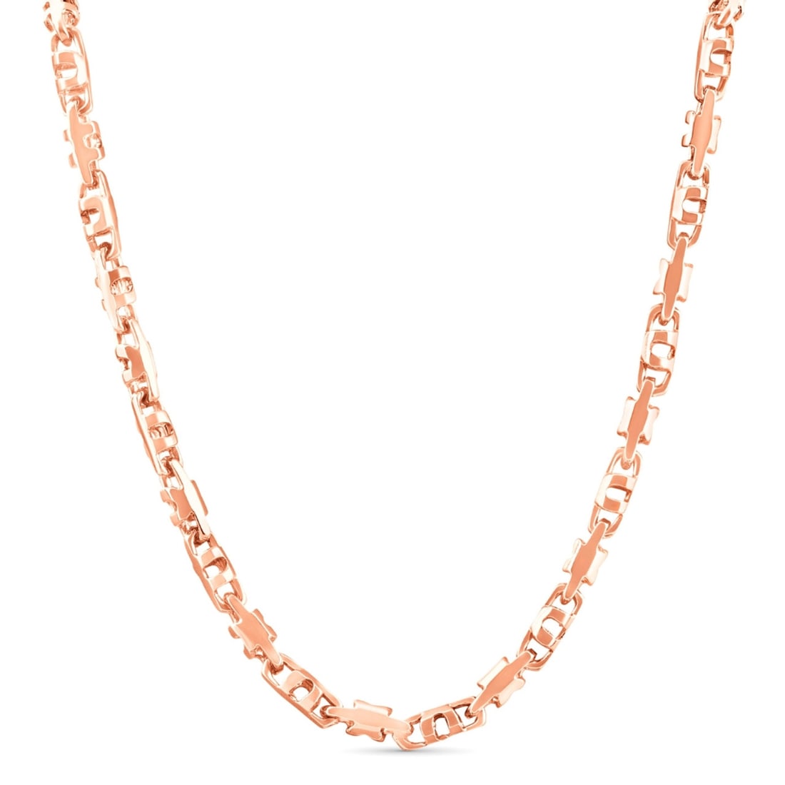 14k Rose Gold 82 Grams Solid Men's Heavy Solid Necklace 22" Chain 5.5 MM Wide (1 of 4)