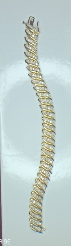 6.50 ct. Natural Round Diamond Tennis Bracelet In 14k Yellow Gold (1 of 3)