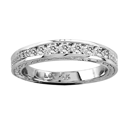 0.45 ct. Natural Round Diamonds Wedding Band in 14K White Gold (1 of 1)