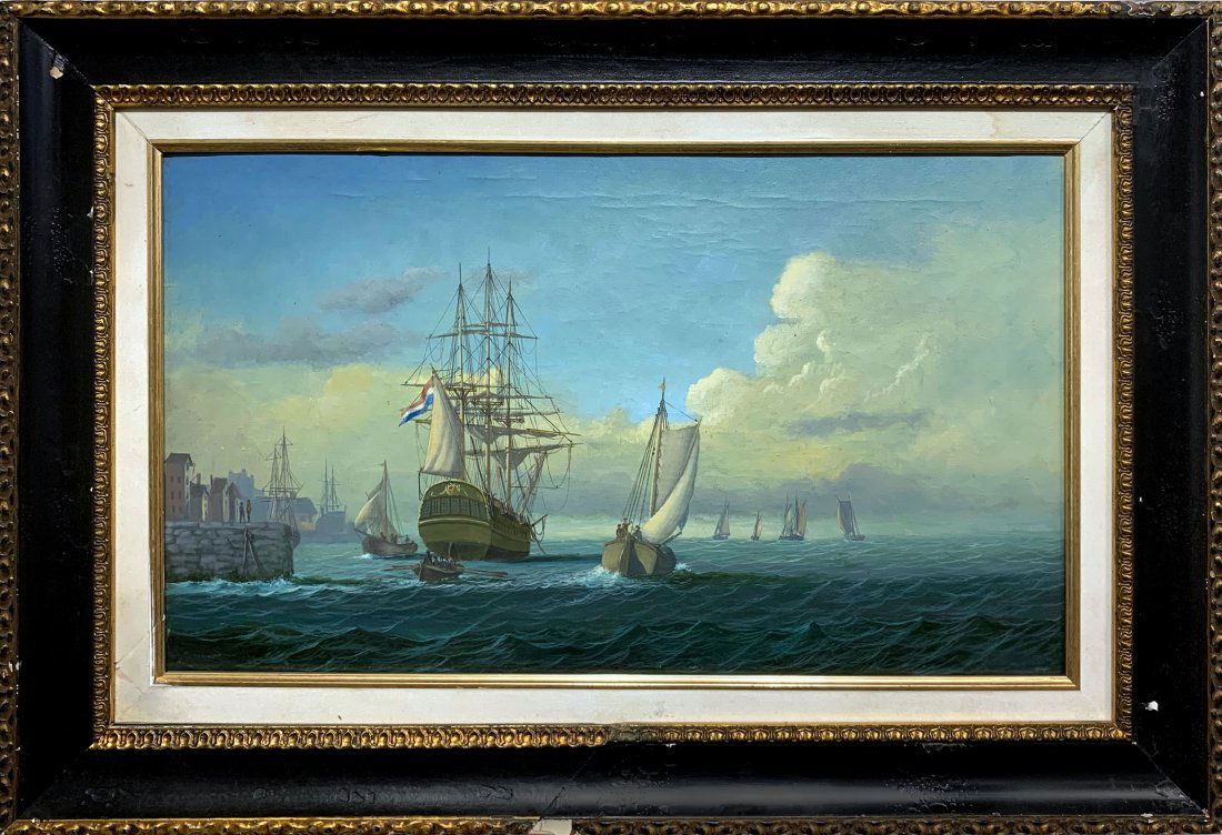 Vintage Original Oil on Canvas Seascape (1 of 4)
