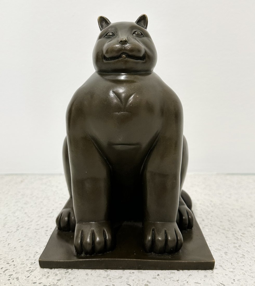 Fernando Botero Bronze Statue - Fat Cat (1 of 5)