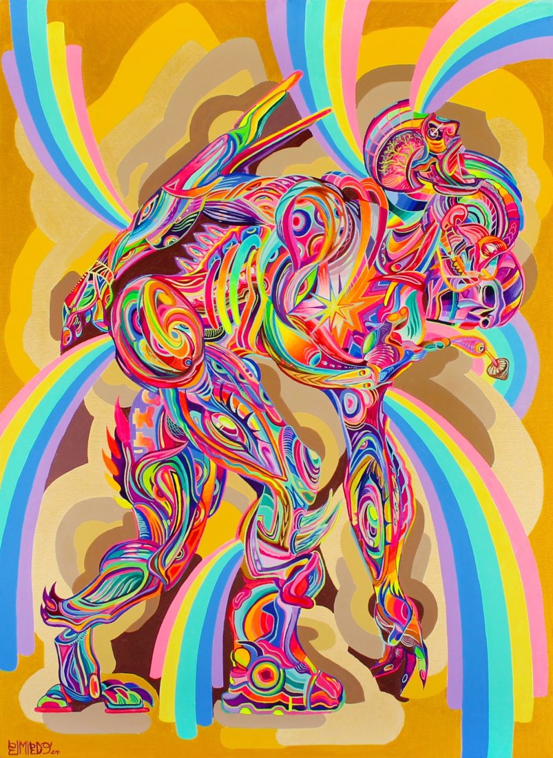 Original Acrylic Art “Hang On To Your Ego; Nº2 By Pablo “El Miedo"; Valdovinos (1 of 5)