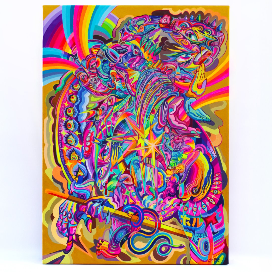 Original Acrylic Art "Hang On To Your Ego N°3" By Pablo “El Miedo” Valdovinos (1 of 5)