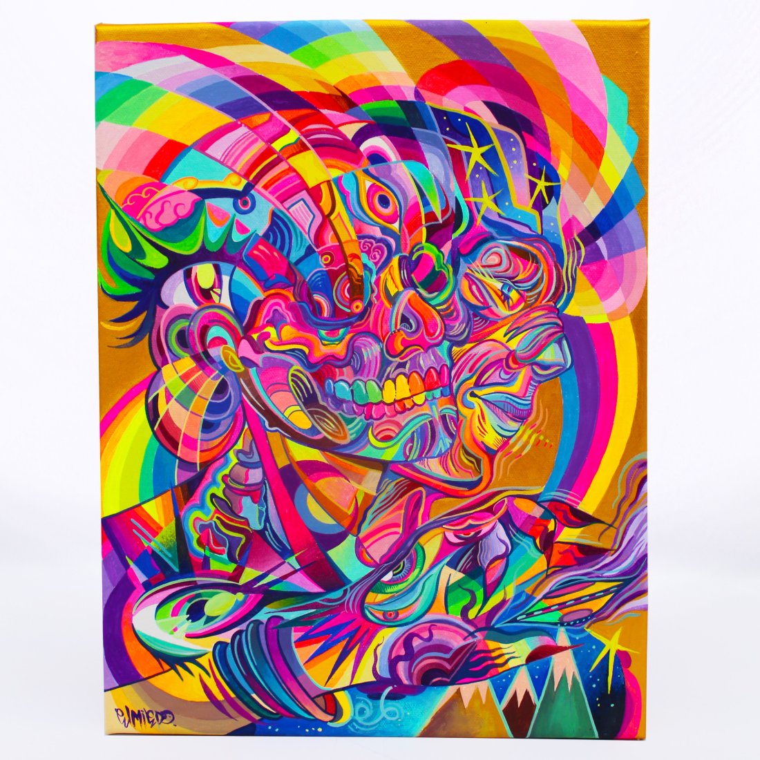 Original Acrylic Art "Hang On To Your Ego N°4" By Pablo “El Miedo” Valdovinos (1 of 6)