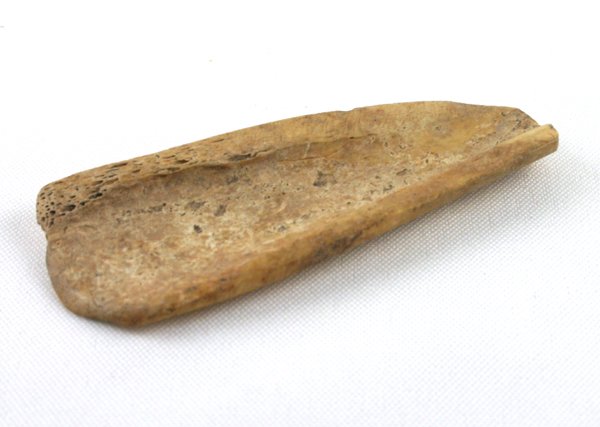 3 1/2" Polished bone gouge - Indian Tool
