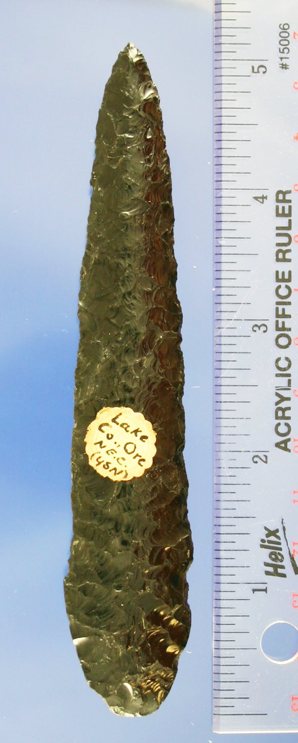 5 1/2+" Obsidian Knife found in Lake Co, Oregon