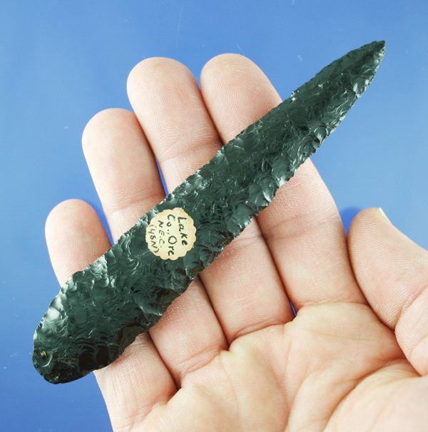 5 1/2+" Obsidian Knife found in Lake Co, Oregon - 2