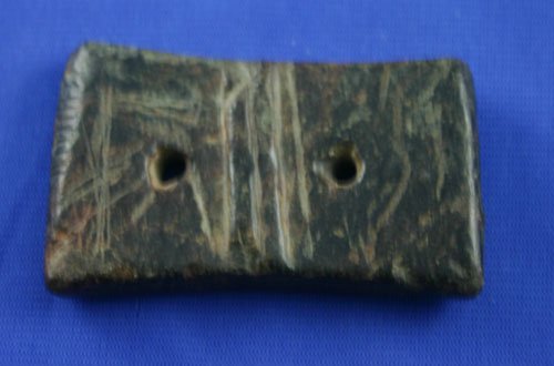 Exceptional 2 3/4" Steatite Gorget w/tallys AACA - 10
