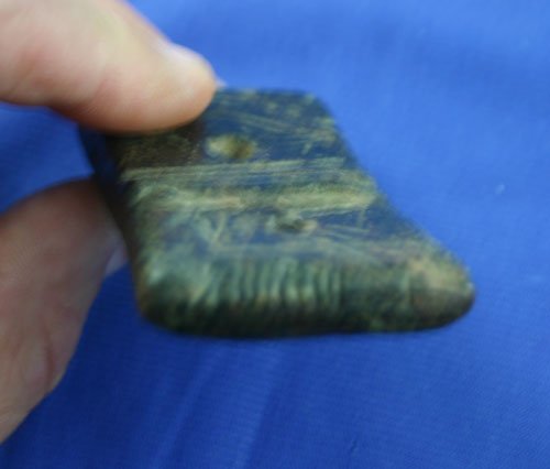 Exceptional 2 3/4" Steatite Gorget w/tallys AACA - 8