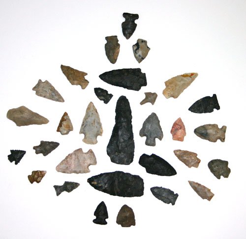 Group of 30 assorted points, mostly ohio. Ex Gilb