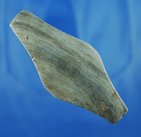 4 3/16" Undrilled Expanded Center Gorget found in Ri