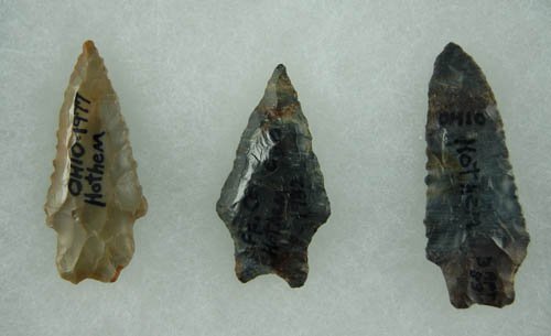 Set of 3 OH points, Lar Hothem Collection.: Set of 3 OH points, Lar Hothem Collection.