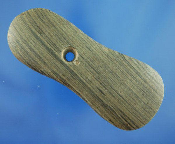 3 5/8" Sandal Sole Pendant. Ex BW Stevens found in: 3 5/8" Sandal Sole Pendant. Ex BW Stevens found in Butler county OH. Maury Meadows COA.