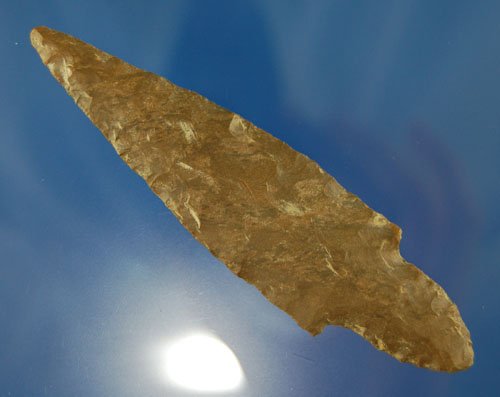 4 1/8" Turkey tail made from Dover flint found in: 4 1/8" Turkey tail made from Dover flint found in Benton county TN. Davis COA.