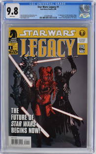 Star Wars: Legacy #1 CGC 9.8: Star Wars: Legacy #1 | Dark Horse 6/06 | CGC Graded 9.8 | WHITE Pages. Professionally graded/encapsulated.