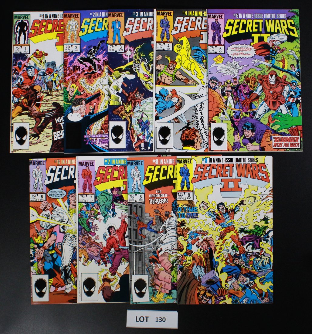 Secret Wars II Complete Series Group of 9 Comics (1 of 2)