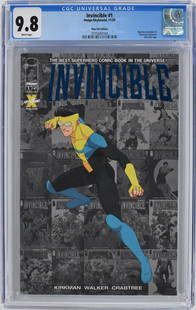 Invincible #1 CGC 9.8 2020 Blue Foil Edition: Invincible #1 | Image/Skybound 11/20 | CGC Graded 9.8 | WHITE Pages. Professionally graded/encapsulated. Blue Foil Edition.