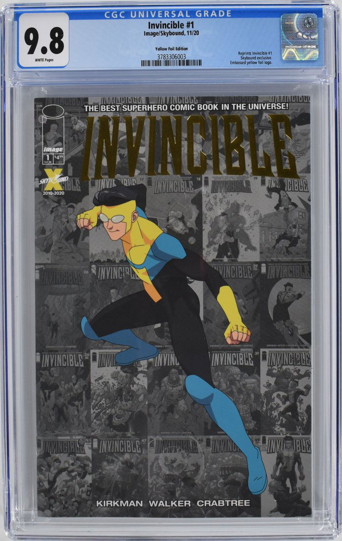 Invincible #1 CGC 9.8 2020 Yellow Foil Edition (1 of 2)