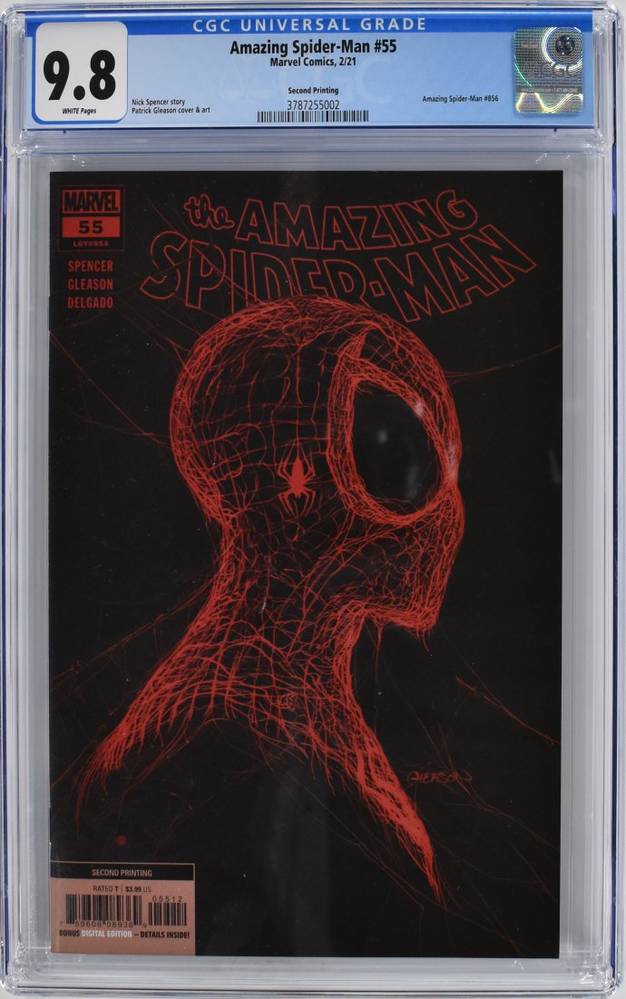 Amazing Spider-Man #55 CGC 9.8 2021 Second Printing Gleason Red Cover (1 of 2)