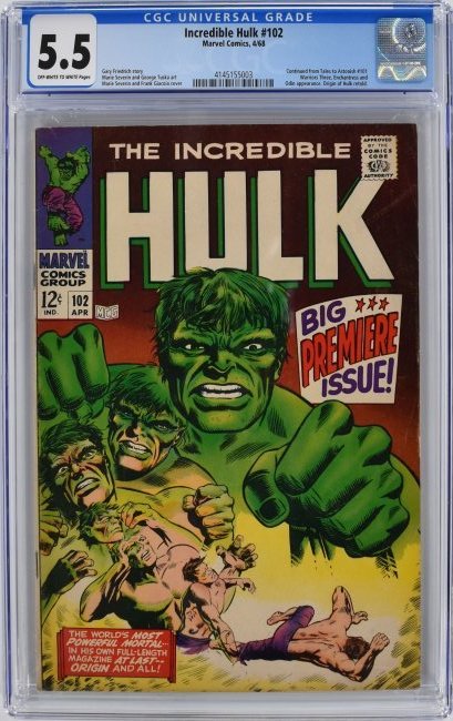 Incredible Hulk #102 CGC 5.5 1968 (1 of 2)