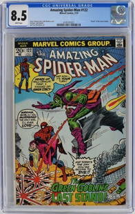 Amazing Spider-Man #122 CGC 8.5 1973: Amazing Spider-Man #122 | Marvel 7/73 | CGC Graded 8.5 | WHITE Pages. Professionally graded/encapsulated. Death of the Green Goblin.