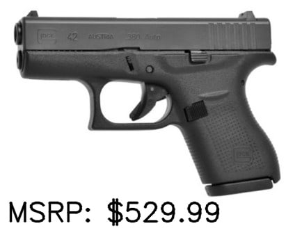 Glock G42 .380 ACP Semi-Auto Pistol: Glock G42 .380 ACP Semi-Auto Pistol , Brand New - Never Fired