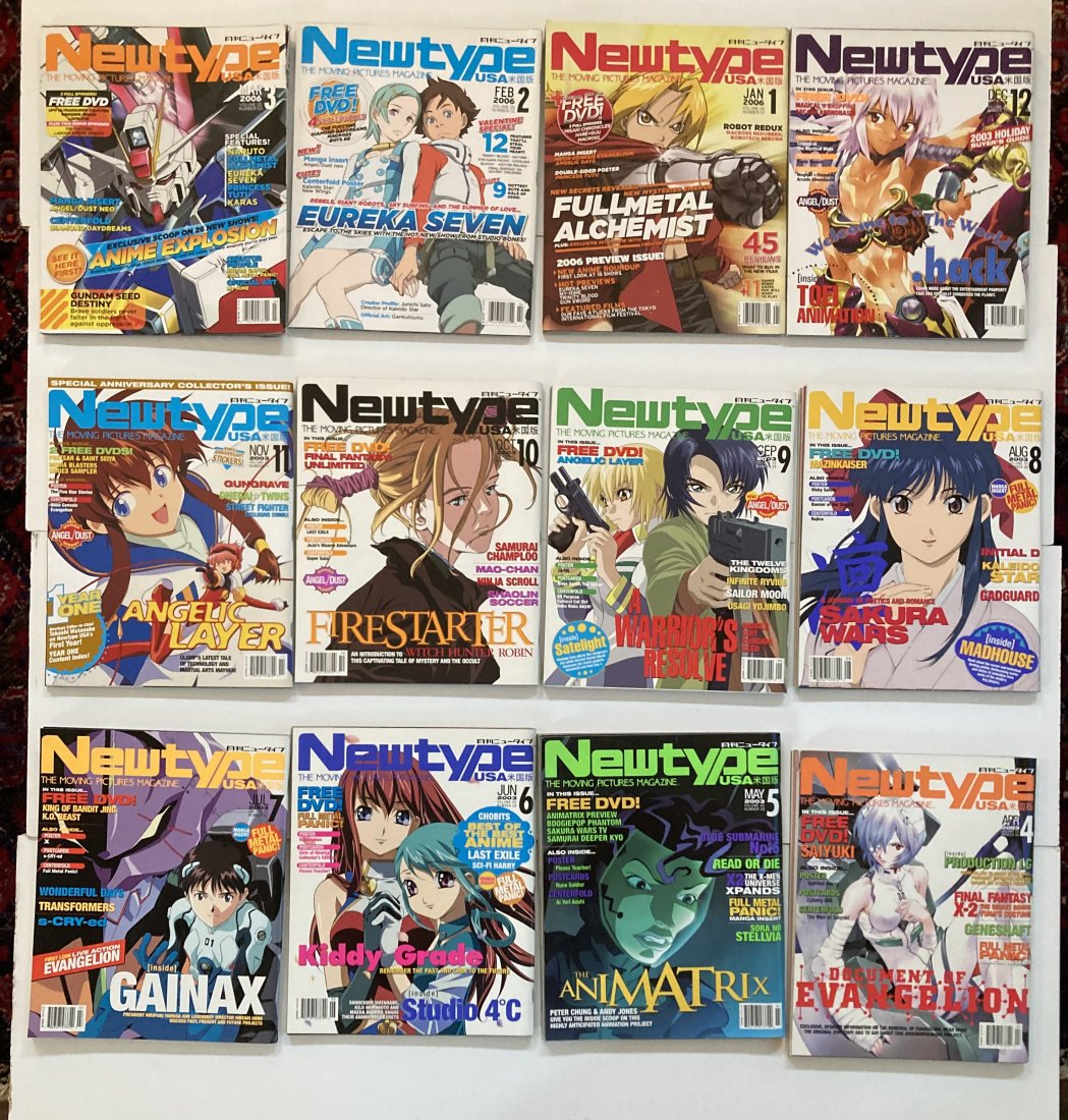 Newtype USA 2003/2006 set of 11 (1 of 2)