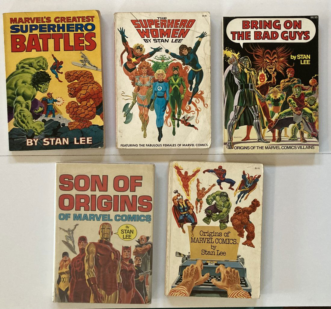 Stan Lee set of 4 softcover and 1 hardcover Marvel Books (1 of 2)