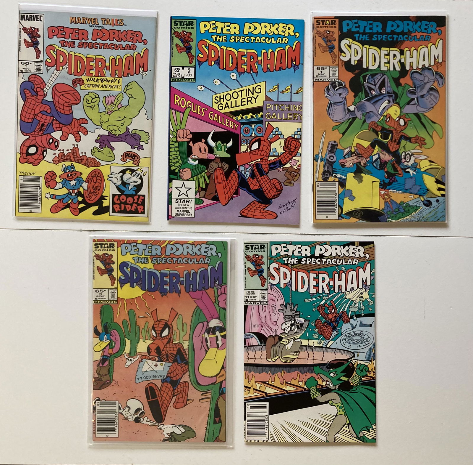 minor key lot includes Marvel Tails Peter Porker Spectacular Spider-Ham 1 newsstand (1 of 5)