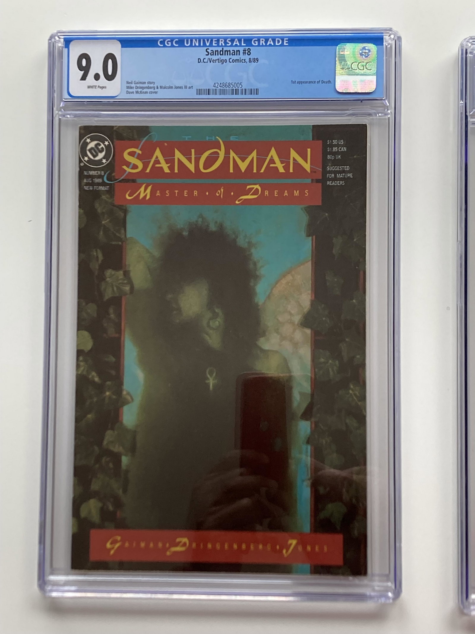 Sandman 8 CGC 9.0 - first appearance of Death of The Endless (1 of 2)