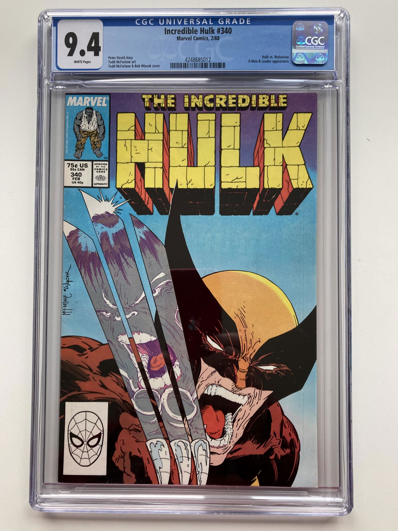 Incredible Hulk 340 CGC 9.4 white pages (1 of 2)