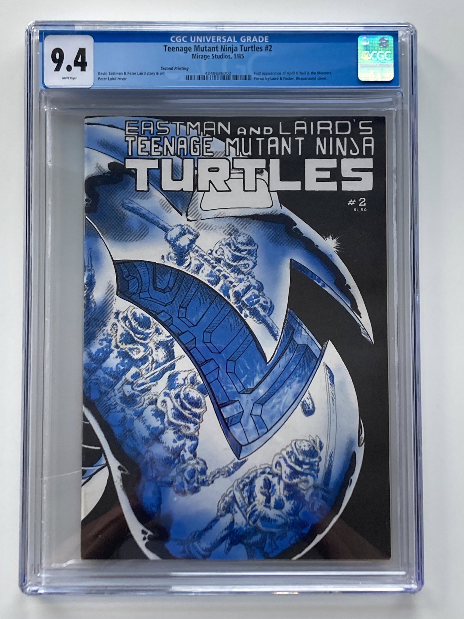 TEENAGE MUTANT NINJA TURTLES 2 2nd print CGC 9.4 (1 of 2)