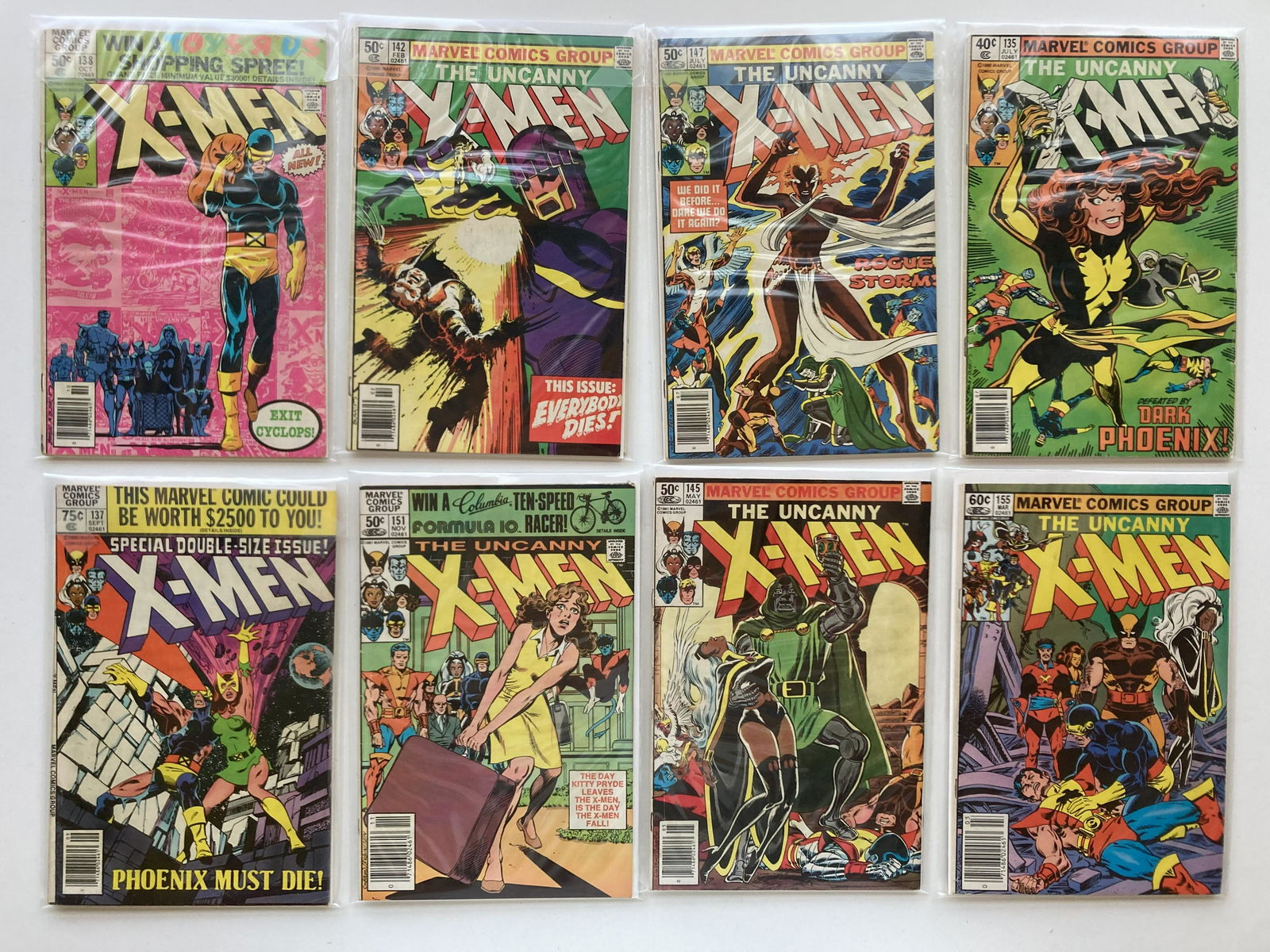 X-MEN lot issues in 130s, 140s DARK PHOENIX, DAYS OF FUTURE PAST (1 of 6)