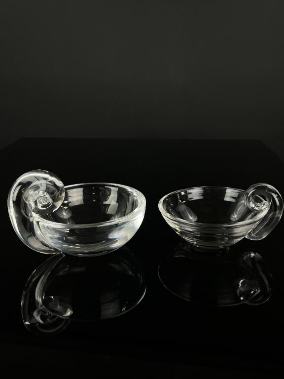 Signed Steuben Glass Olive Dish & Nut Bowl (1 of 3)