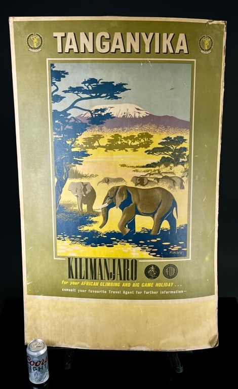 1961 Kilimanjaro African Hunting Travel Poster (1 of 5)