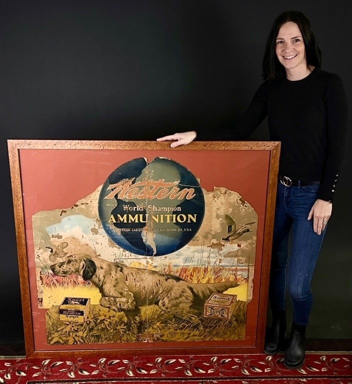 Antique Massive Western Die Cut Advertsing Sign (1 of 10)