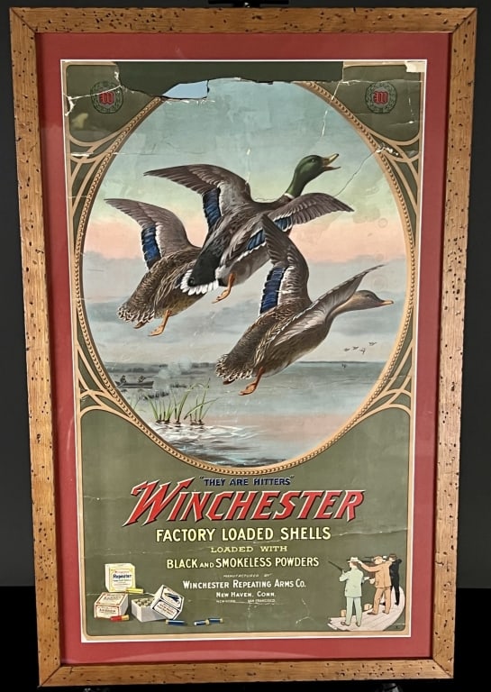 Original 1904 Antique Winchester Shot Shell Poster (1 of 6)