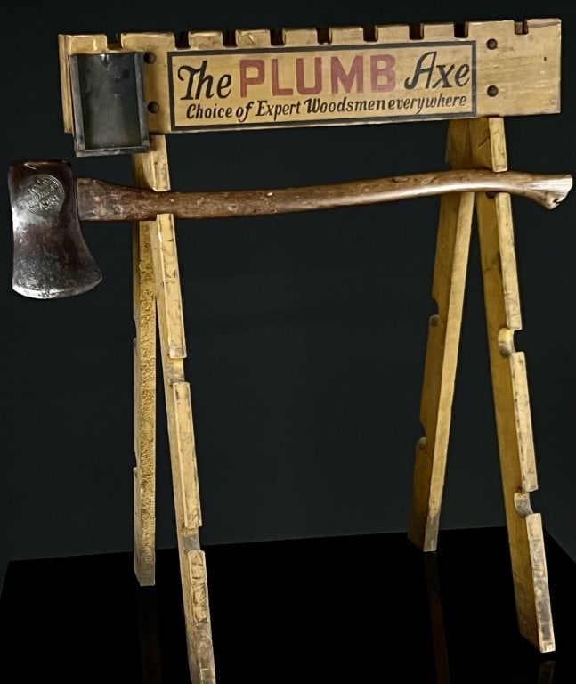 RARE c.1910 Plumb Store Axe Advertising Display (1 of 4)